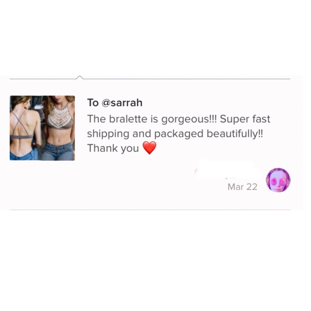 New Amazing Crochet Detailed Pull Over Bralette Bra Top Brami Crop Top - Picture 3 of 11